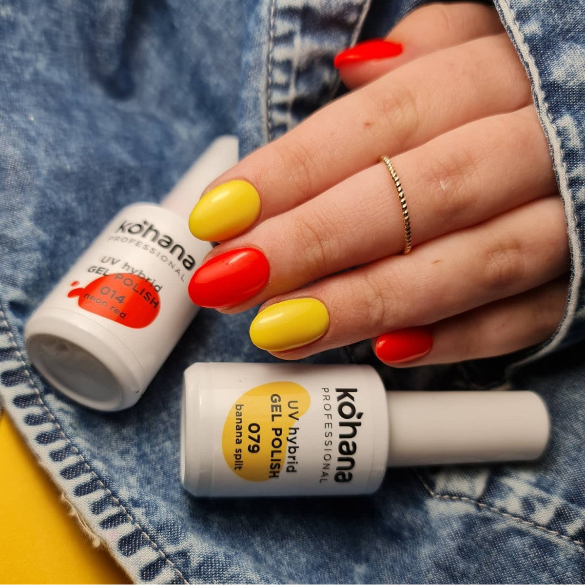 014 Neon Red Gel Polish 10ml