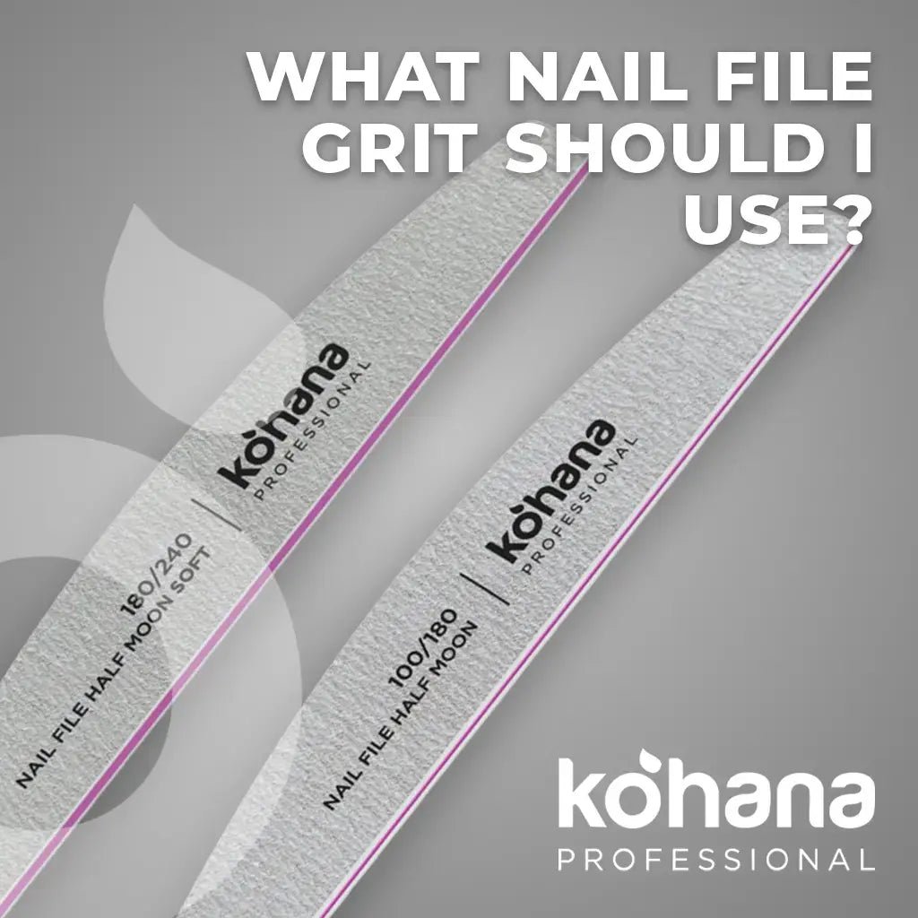 Kohana Professional 100/180 and 180/240 grit half moon nail files