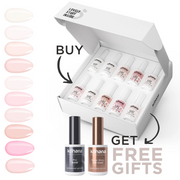 Bundle Set of 10 Cover Builder Base Colours + FREE Pro Base & Super Gloss Top Coat