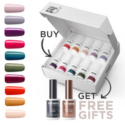 Bundle Set of 10 In Vogue Collection Colours + FREE Pro Base & Super Gloss Top Coat