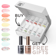Bundle Set of 10 Sweet Like Sugar Collection Colours + FREE Pro Base & Super Gloss Top Coat
