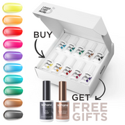 Bundle Set of 10 The Cocktail Collection Colours + FREE Pro Base & Super Gloss Top Coat